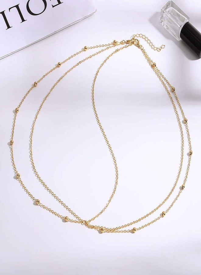Chicque Boho Head Chain Jewelry Gold Headpiece Beaded Hair Jewelry Layered Hair Chain Festival for Women and Girls - Image 2